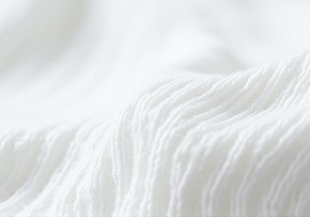 温度調節機能を備えたマイクロファイバーのクローズアップ